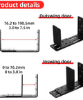 Heavy Duty Door Barricade Brackets 2 Pack U Shaped Security Bar Mounts For Outswing And Inswing Doors Gates 2x4 Pre Drilled