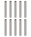 Ten Piece Dowel Pin Set With M4 Internal Thread 6x50mm Chamfered Flat Carbon Steel Cylindrical Pins For Woodworking And Metal Projects
