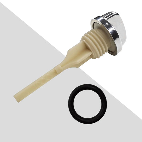 Oil Dipstick Replacement For 50cc 70cc 90cc 110cc 125cc Horizontal Engines In ATVs, beige dipstick with chrome cap and O-ring