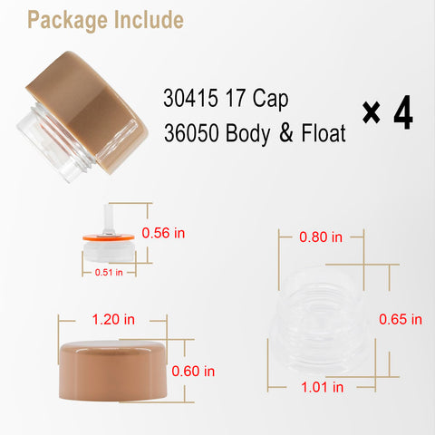 Vacuum Breaker Float Kit Anti Siphon Wall Faucet Repair Kit Backflow Prevention Valve Repair For Woodford Model 17 Four Pack