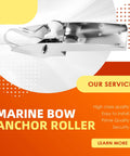 316 Stainless Steel Bow Anchor Roller for Boats Pivoting Marine Hardware with Polished Finish