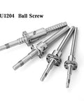 C7 SFU1204 Ball Screw With 1204 3 Ball Nut 12mm OD 4mm Pitch Right Hand Thread End Machined Linear Motion Component 250mm Travel