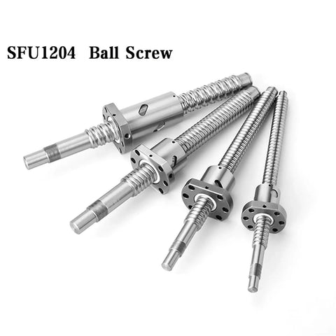 C7 SFU1204 Ball Screw With 1204 3 Ball Nut 12mm OD 4mm Pitch Right Hand Thread End Machined Linear Motion Component 250mm Travel