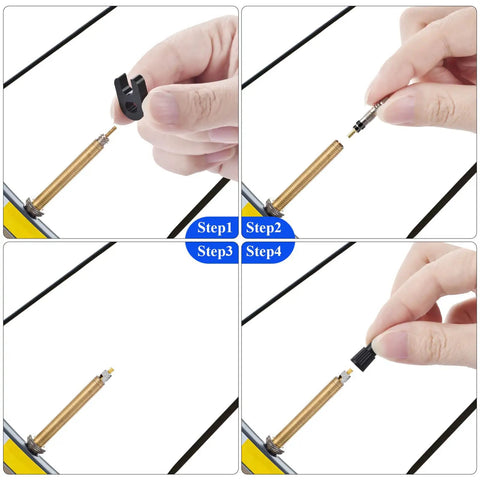 All In One Valve Core Repair Kit With Presta Tubeless Caps Core Removal Tools And Adapters 26 Piece Set usage steps