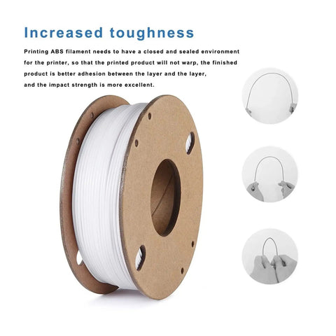 Pro Grade Abs 3D Printer Filament 1.75Mm White Spool 250 Grams Tight Tolerance Plus Or Minus Point Oh Two Millimeters Smooth Sailing Prints Quick Turnaround Models Perfect For Weekend Builders And Serious Shop Work