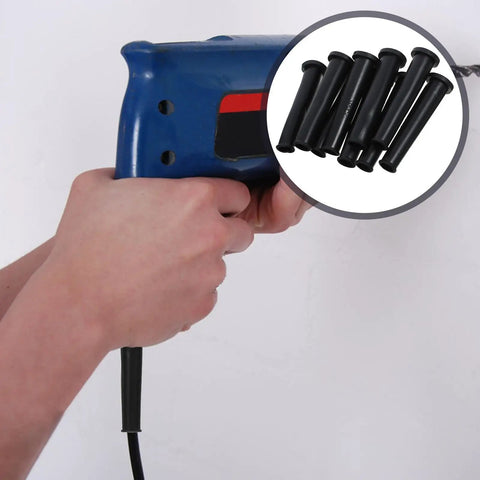 Heavy Duty Rubber Cord Boots And Cable Management Sleeves 20 Pack Universal Wire Organizers protecting electric drill cord.