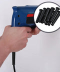 Person using a drill with 20 Pack Large Rubber Cord Management Sleeve Auto Wire Protectors Cable Organizer For Cars And TVs.