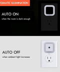 LED Night Light With Smart Sensor Dusk To Dawn Plug In 0.5W Daylight White 6 Pack Auto On At Dusk Off At Dawn light sensor illustration