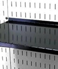 12 Inch Deep Pegboard Shelf Assembly For Slotted Tool Boards Black Finish Pro Grade Heavy Duty Wall Mounted Storage