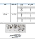 304 Stainless Steel E Clip Washer Assortment Kit With Circlip Retaining Rings For Shaft Fasteners M1.5 To M15, 320 Pieces