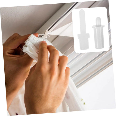 Hand installing Shutter Replacement Pins And Plunger Bolts For Window Screens Feature Heavy Duty Design with a white shutter.