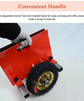 Top Shelf Heavy Duty Panel Dolly And Portable Drywall Sheet Cart With Adjustable Clamps showing convenient handle for easy transport.