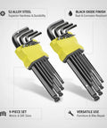 Rock Solid S2 Alloy Steel Hex Key Set With 9 Piece L Shaped Allen Wrenches For Tough Furniture Assembly Bike Repair And Appliance Fixes Without Stripping Screws To Lock Down Your Toolkit., 9-piece S2 alloy steel hex key set with black oxide finish and metric SAE sizes