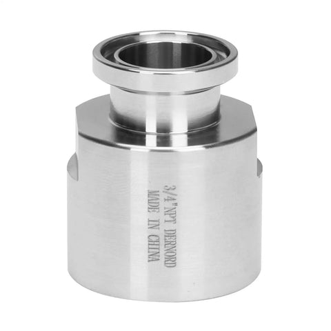 Half Inch Tri Clamp Adapter To Three Quarter Inch FNPT Ferrule Sanitary Pipe Fitting Made Of Stainless Steel 304