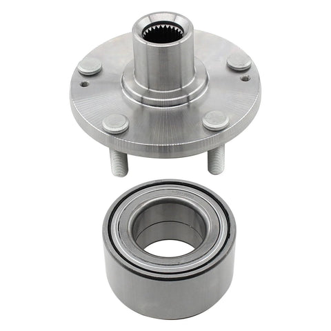 Front Wheel Bearing Hub Assembly For Hyundai Elantra 2011 To 2016 Elantra GT 2016 To 2017 Veloster 2012 To 2017 And Kia Forte 2014 To 2018 Forte5 Forte Koup Driver And Passenger Side OEM Grade Replacement with hub and bearing visible