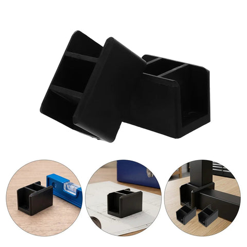 Heavy-Duty Black Right Angle Furniture Brackets Set 10 Pack For Steel Frame Shelves Cabinets And DIY Projects close-up view