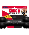 Extreme Goodie Bone Built Tough For Power Chewers Durable Natural Rubber Black For Large Dogs Great For Chew Sessions And Mental Stimulation That Lasts Longer Than Ordinary Toys. black bone toy with retail packaging