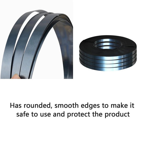 Beefy Bluing Steel Strapping Coil 3/4 Inch Wide 0.020 Inch Thick 2150 Feet 1800 Lbs Break Strength Heavy Duty with smooth edges