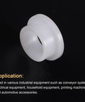 12 Pack Flanged Sleeve Bearings Plastic Bushings Nylon White Bore 10mm By 13mm OD By 6.5mm Length Flange 16.5mm