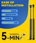 12 Inch 40lb Gas Struts Set For Truck Tool Box Lid Camper Shell Canopy Lift Shocks Weather Guard Replacement Part 2 Pack installation guide