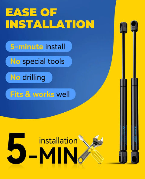 12 Inch 40lb Gas Struts Set For Truck Tool Box Lid Camper Shell Canopy Lift Shocks Weather Guard Replacement Part 2 Pack installation guide
