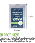 Package of Family Pack Rain Ponchos For All Ages, 20 Clear Hooded Ponchos With Drawstrings, Lightweight Reusable Emergency Rain Gear.
