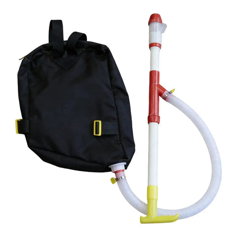 Backpack Sprayer And Manure Distributor For Vegetables With PVC Tube Handy Workhorse For Farm Or Garden in black pack