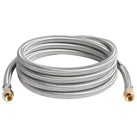 10 Ft High Pressure Propane Extension Hose With Steel Braided Line And 3/8 Flare Fittings Conversion Couplings Kit