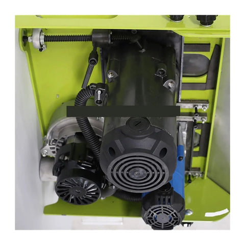 Compact Dust Free Electric Table Saw Featuring Precise Angle Controls And A High Torque Motor Built For Slick Wood Cuts interior motor view