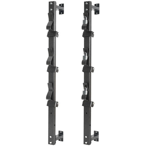 Heavy Duty Trimmer Rack, Three-Place Weedeater Organizer For Walls And Trailers With Locks, steel construction with powder coating