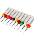 10 Piece Micro Drill Bits Set For PCB Engraving Pro Grade Tiny Twist Drill Bits Tungsten Carbide Sharp Cutting Edges In Holder