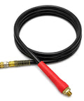 Emergency Rubber Air Line 15 Ft Long Black Air Brake Hose With Red Gladhand Grip For Trucking Sae J1402 Compliant 3 8 Inch Id Compatible With 16915R 455168R Keeps Your Rig Road Ready Secure Flow Vehicles No Pressure Loss On The Road For Trucks coiled with red gladhand grip