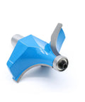 Heavy Duty Carbide Quarter Round Router Bit Half Inch Shank One Inch Cutting Radius Bearing Guided Edge Profiler view from above