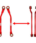 Aluminum High Clearance Links For TRX4M High Trail K10 F150 RC Crawler, CNC Anodized For Tough Durability, Lightweight At 19g, Red Finish Upgrade, Beefed Up Clearance For Smoother Climbing And Obstacle Conquering, red aluminum links