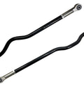 Forged Front And Rear Adjustable Track Bar For Jeep Wrangler JL 2018 2019 2020 2021 Beefed Up 2.5 To 4.5 Inch Lift Kit 4WD Heavy Duty Suspension Realignment And Fine Thread Adjustment, two black steel bars