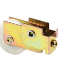 Mirror Door Roller With Nylon Wheel 1-1/2 Inch Diameter, Adjustable Steel Housing, Stamped Steel And Vinyl Construction, Side View