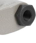 Close-up view of the socket end of Heavy Duty Workhorse 1/4 Inch Square Drive Pneumatic Impact Wrench with aluminum casing and threaded port.