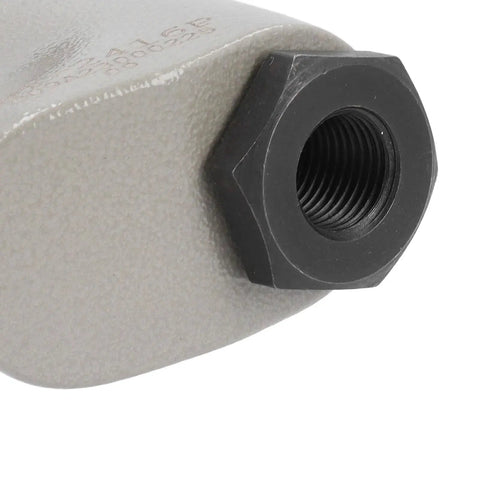 Close-up view of the socket end of Heavy Duty Workhorse 1/4 Inch Square Drive Pneumatic Impact Wrench with aluminum casing and threaded port.