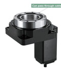 Built Tough CNC Hollow Rotary Actuator With 360 Degree Turntable showing sturdy cast iron frame and hollow center for cable management.