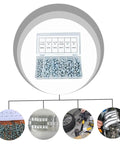 Hydraulic Grease Nipples And Fittings Kit - 260-Piece Metric And Imperial Assortment for lubricating bearings, visible with storage box