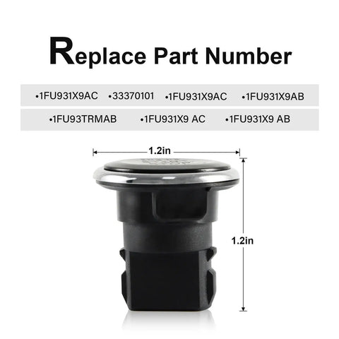 Keyless Ignition Push Button Start Stop Switch For Chrysler 300 Town And Country Dodge Challenger with part dimensions