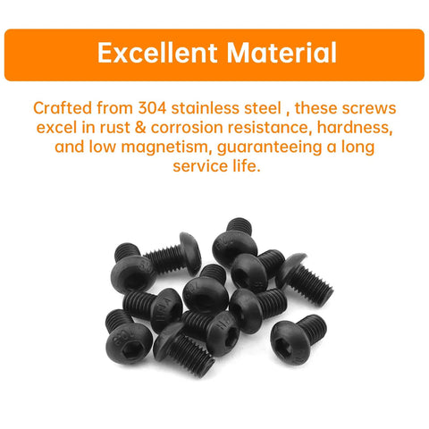 432 Piece Bolts And Nuts Set Built Tough In 10.9 Grade Alloy Steel With M6-1.0 And M8-1.25 Button Head Hex Socket Cap Screws