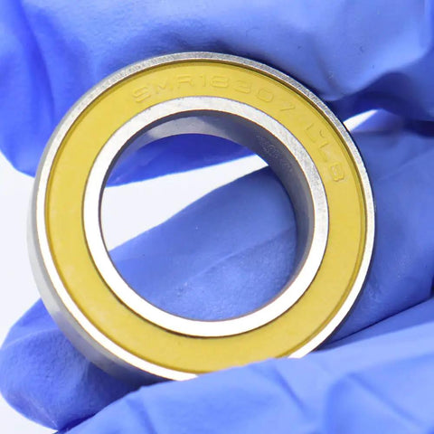 Stainless Ceramic Hybrid Radial Bearing 18x30x7mm S18307 RS held in blue glove