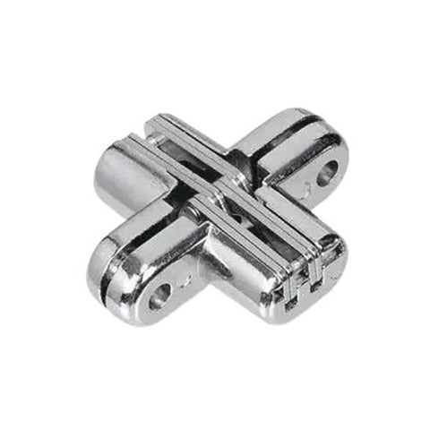 Bearing Hinge For Doors With Ball Bearings Durable Zinc Alloy Hidden Hinge 8 By 42 Mm Invisible 180 Degree Folding Door Hinge Silver front view