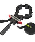 Top Shelf Flexible Strap Clamps Featuring Slick Quick Release Levers For Heavy Duty Woodworking And Custom Cabinetry, with adjustable nylon strap.