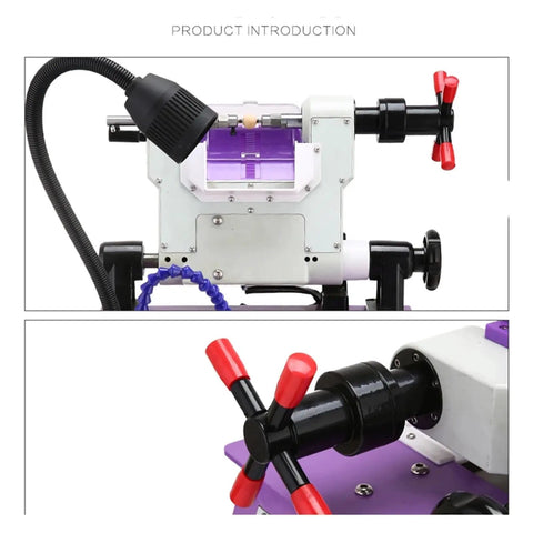 Close-up of Pro Grade Stone Grinding And Polishing Machine For Jewelry Making Beads Crafting Universal Shaping Tool focus