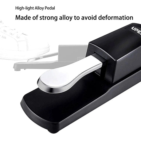 Universal Sustain Pedal For Digital Piano Keyboard Synthesizer And Midi Controllers With Polarity Switch And Extra Long Cable