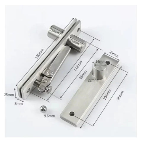 Heavy Duty 360 Degree Pivot Hinge For Wood Doors Stainless Steel Indoor Door Hardware With 360 Degree Spin No Nonsense Mount Built To Last Fits Mansions And Tall Buildings Versatile Door Rotation, 130mm x 86mm
