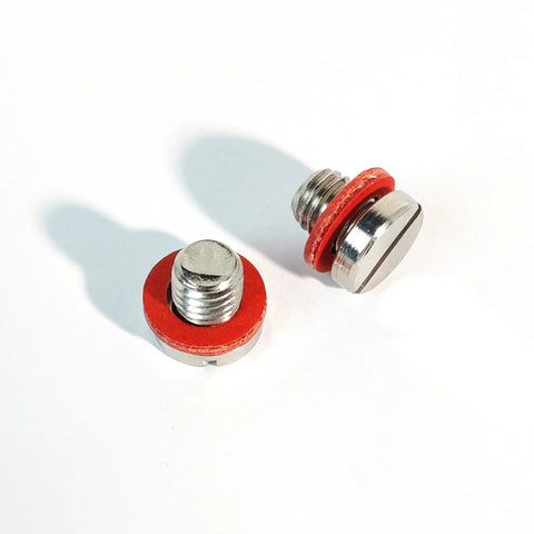 2 Pack Stainless Steel Drain Screw Plug And Gasket Kit for Outboard Lower Unit built to last, showing 304 stainless steel plugs