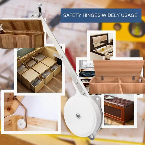 Soft Close Toy Box Hinges With Lid Stay For Wooden Boxes Cedar Chests Storage Trunks And Benches 10-18 Lb Lid Support